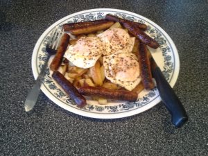 sausages & eggs
